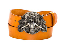 Leather Belt with Vintage Indian Chief Buckle - Gone Rogue