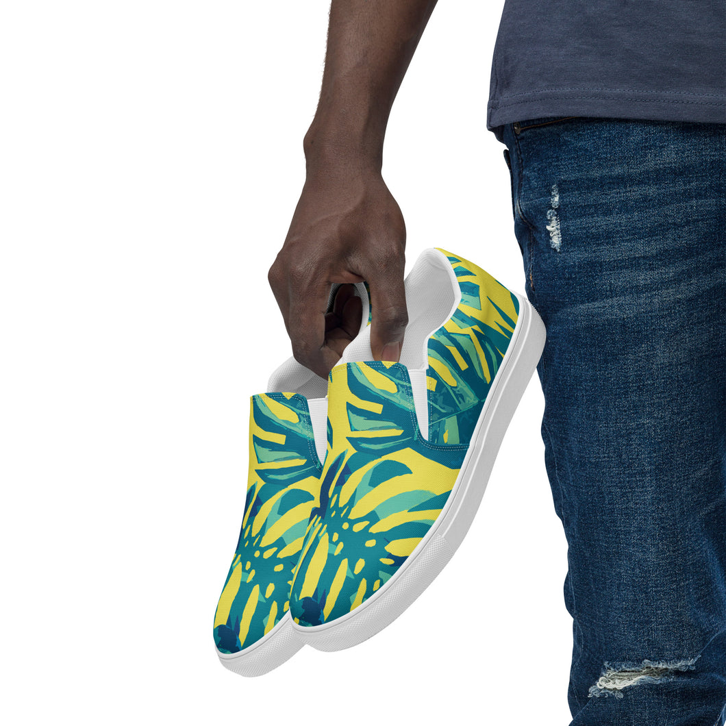 Men’s slip-on canvas shoes: Tropical Design