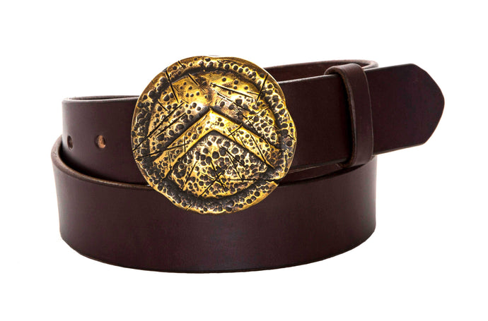 Leather Belt with Spartan Shield Buckle - Gone Rogue
