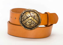 Leather Belt with Spartan Shield Buckle - Gone Rogue